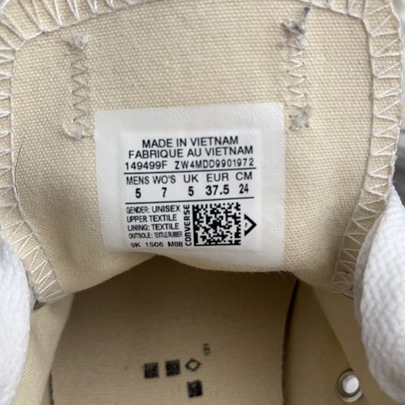 Converse All Star canvas plaid lo top sneakers women size 7 - Picture 5 of 5